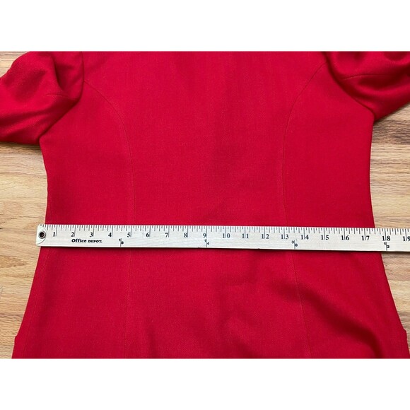 Pendleton Women's 12 Red Blazer Wool Coat Notch Lapel Single-Breasted Vintage - Picture 4 of 11